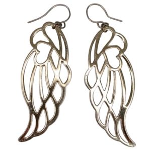 Gold Wing & Heart Earrings